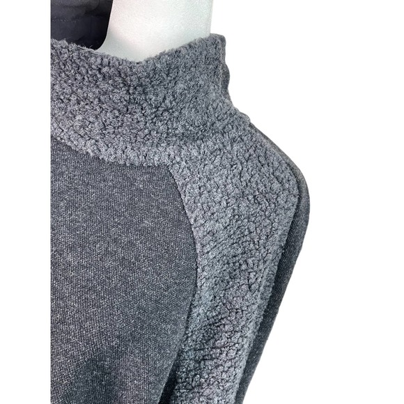 prAna Lockwood Womens Lg Gray Sherpa Long Sleeve Wool Blend Pullover Sweater - Picture 9 of 11